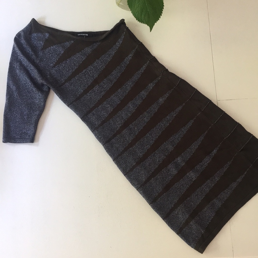 One shoulder body con dress